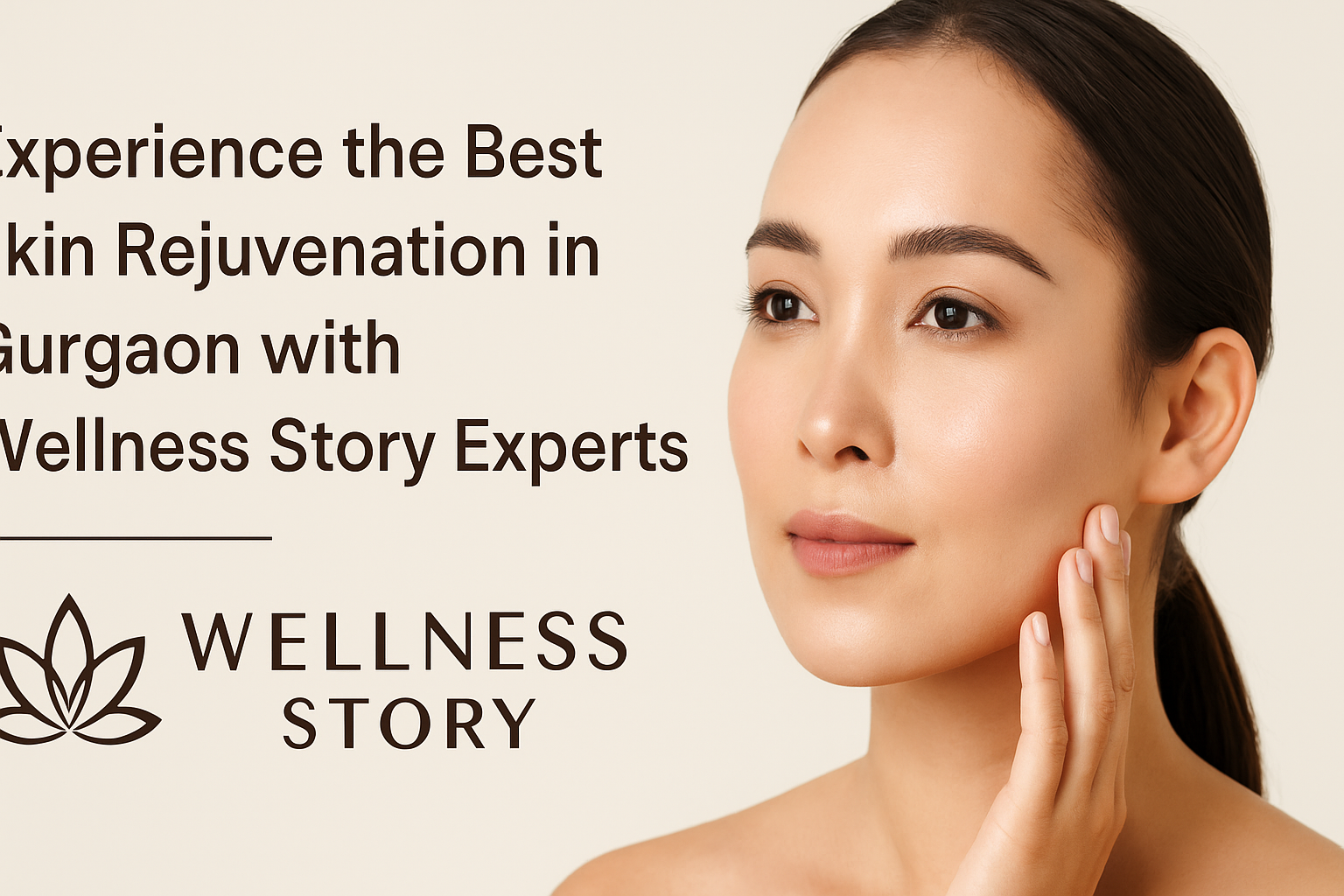 Woman with glowing skin after rejuvenation therapy at Wellness Story skin center in Gurgaon Woman with glowing skin after rejuvenation therapy at Wellness Story skin center in Gurgaon
