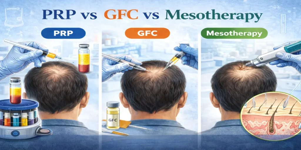 PRP vs GFC vs Mesotherapy